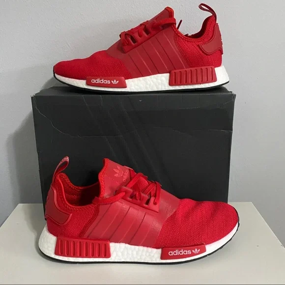 Adidas NMD_R1 “Scarlet” Sneakers Scarlet Cloud White Core Black - Picture 1 of 10